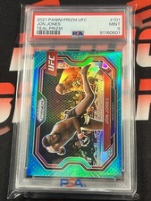 2021 Panini Prizm UFC Jon Jones Teal Prizm /49 #101 PSA 9 1st Year Prizm