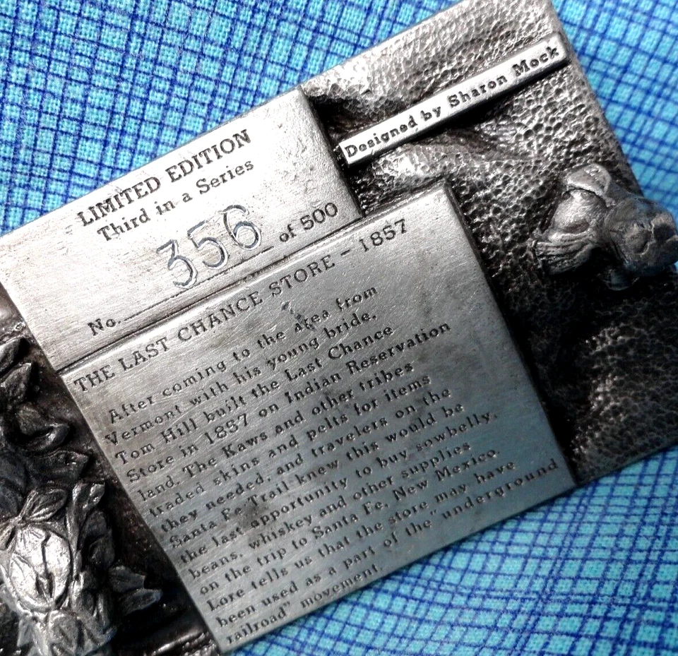 Hebilla de cinturón Council Grove Kansas Last Chance Store # LE de colección años 80 SS .XTT691 Foto 4 de 4