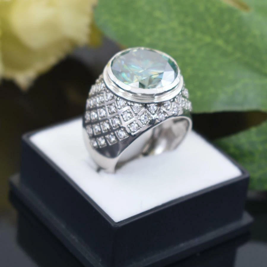 Blue online moissanite ring