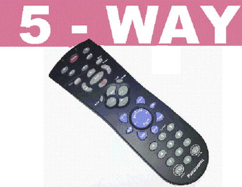 UNIVERSAL REMOTE CONTROL 5-1 TV/VCR/DVD/RECEIVER PHILIPS SAMSUNG LG RCA Hitachi - Picture 1 of 5