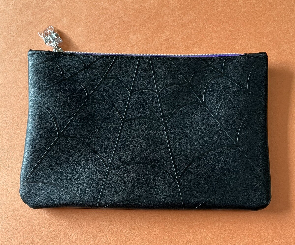 IPSY Glam Bag Spider Web Makeup Pouch Halloween 7 1/4” X 4 3/4