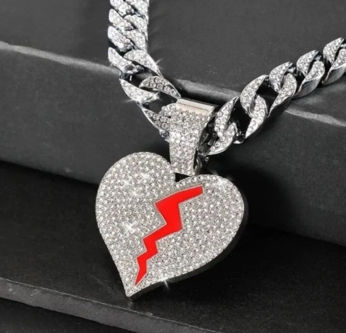 Broken heart outlet cuban link