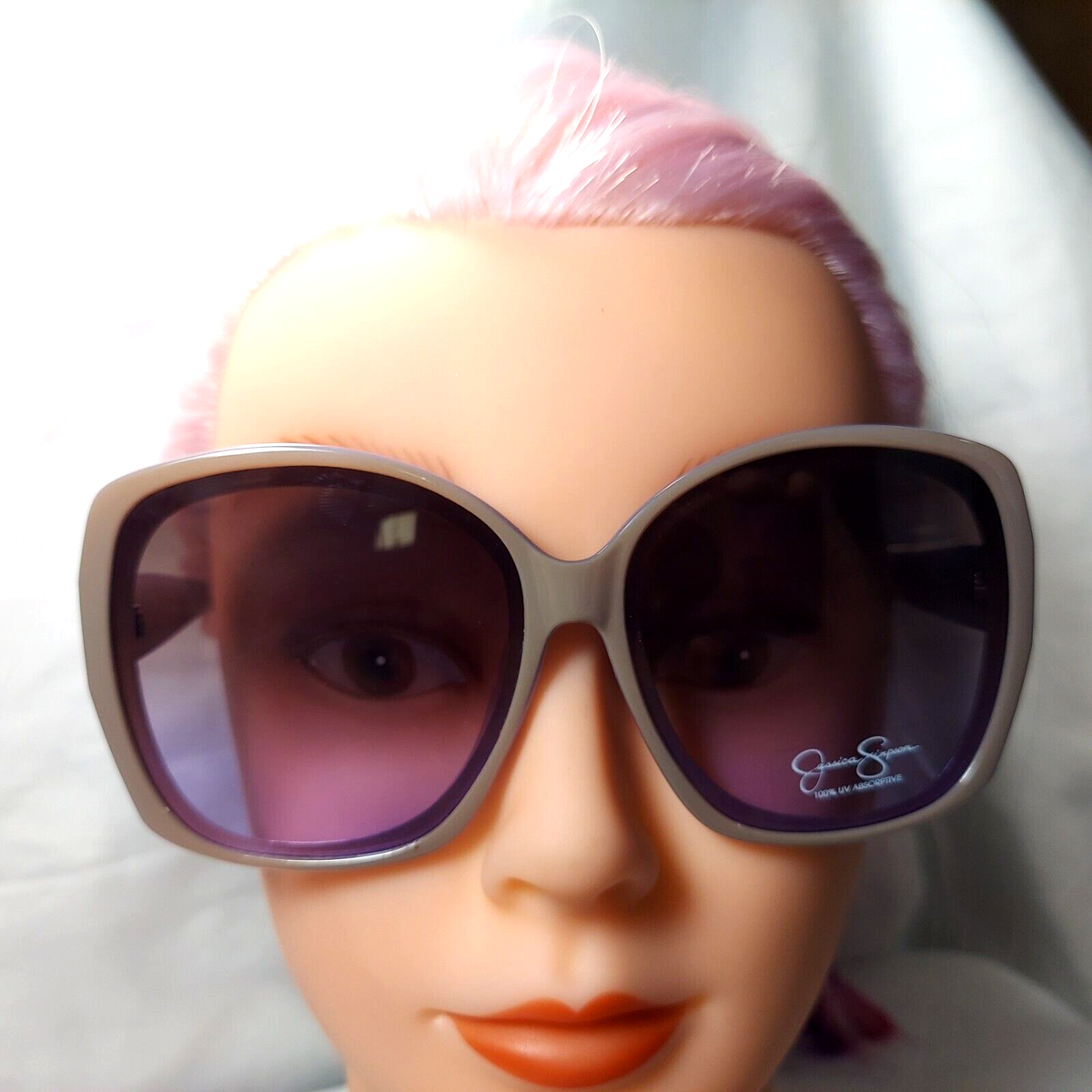 NWT Jessica Simpson Oversized Sunglasses Nude Lilac J5839 | eBay display picture 2