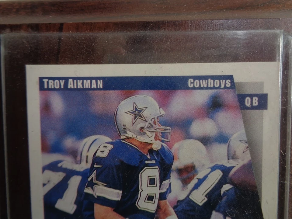 Placa de madera de los Dallas Cowboys NFL Troy Aikman cubierta superior elección de coleccionista Foto 4 de 4