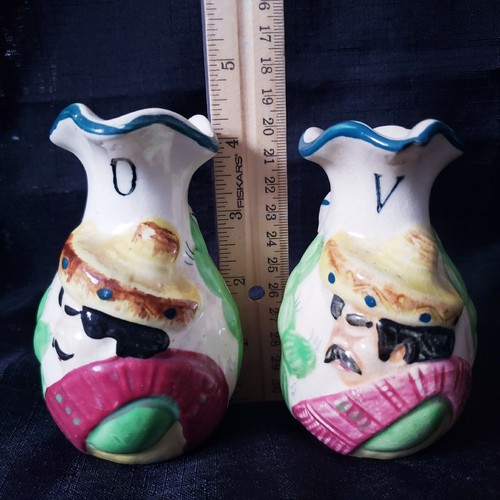 Vintage Oil & Vinegar Dispenser Cruets Bottle Mexico Sombrero No Cork Stoppers - Picture 10 of 14