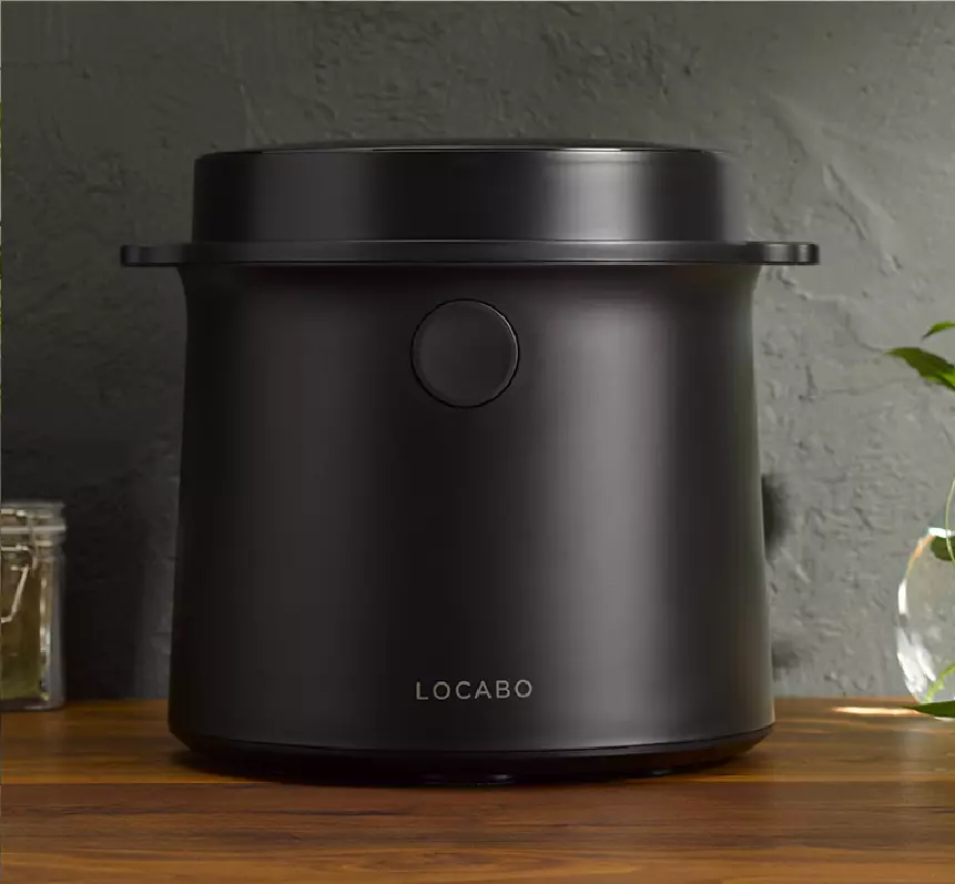 LOCABO 45% low carb rice cooker low-calorie JM-C20E-B Black AC100V