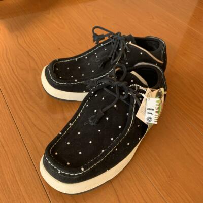visvim POLKE-LO Sneakers Shoes US 9 BLACK / WHITE DOTS auth men