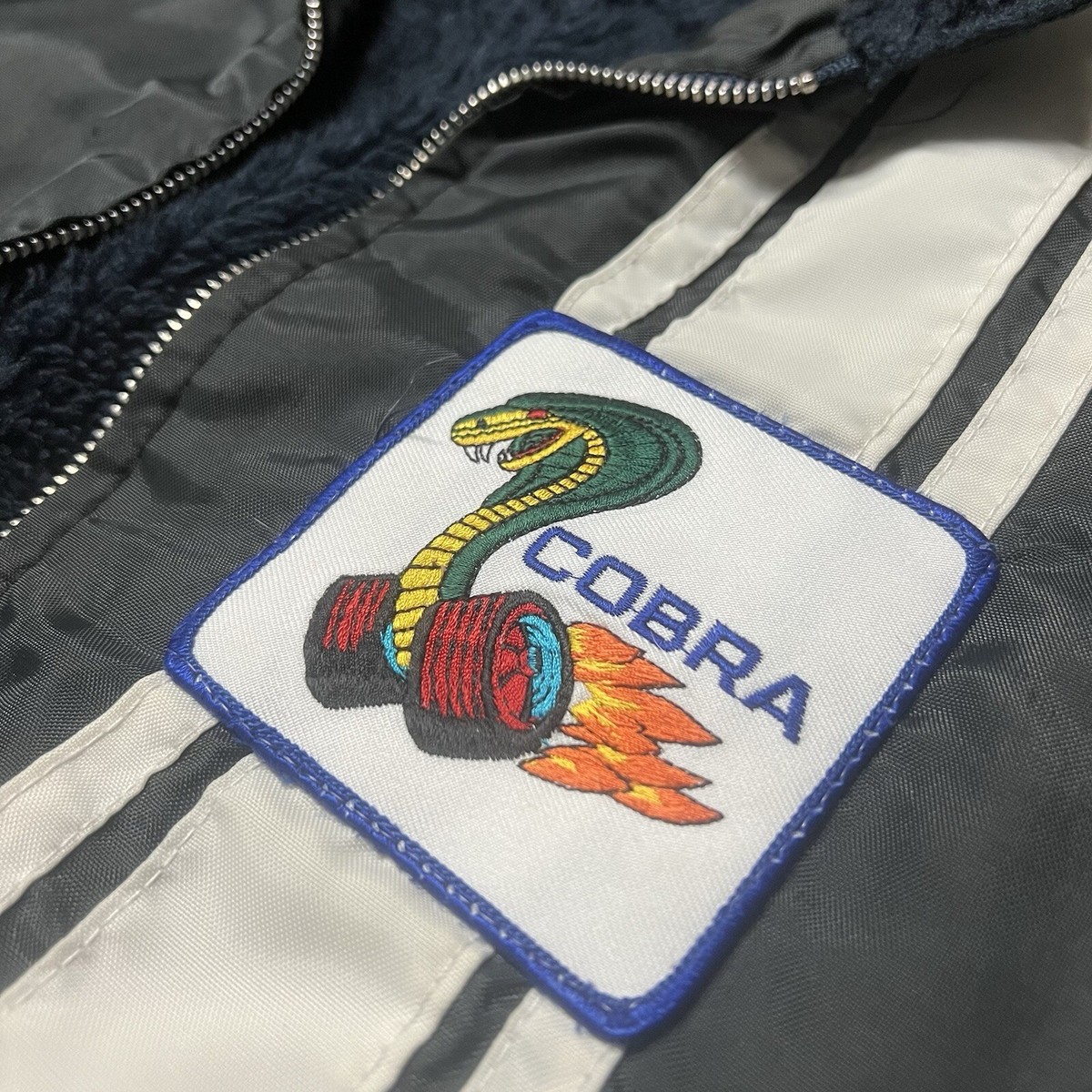 80's FORD COBRAレーシングジャケット　イエロー　黄色　usa製 80's FORD COBRAレーシングジャケット イエロー 黄色 usa製