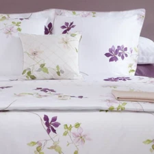 Yves Delorme Clematis Embroidery Silk Blend Decorative Throw Pillow Cover Floral