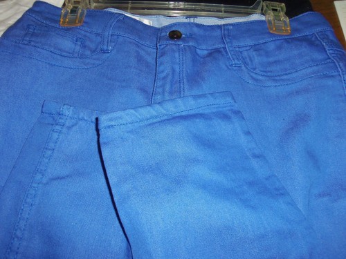 Pantalones de mezclilla OSO informales talla 6 elásticos ajustados con bolsillo en la pierna ~ azul aciano - Imagen 5 de 10