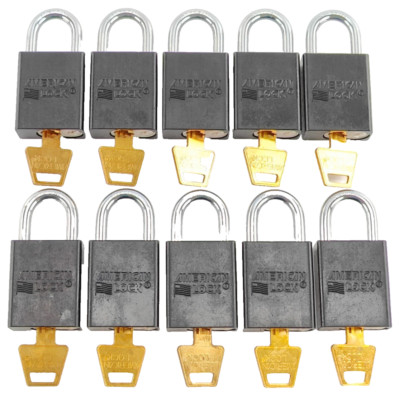 LOT OF 10 AMERICAN LOCK A1105BLK Anodized Aluminum Safety Padlock Lockout Tagout