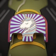 Titanium Glock Back plate fits Gen 1-5  - Unicorn Bliss
