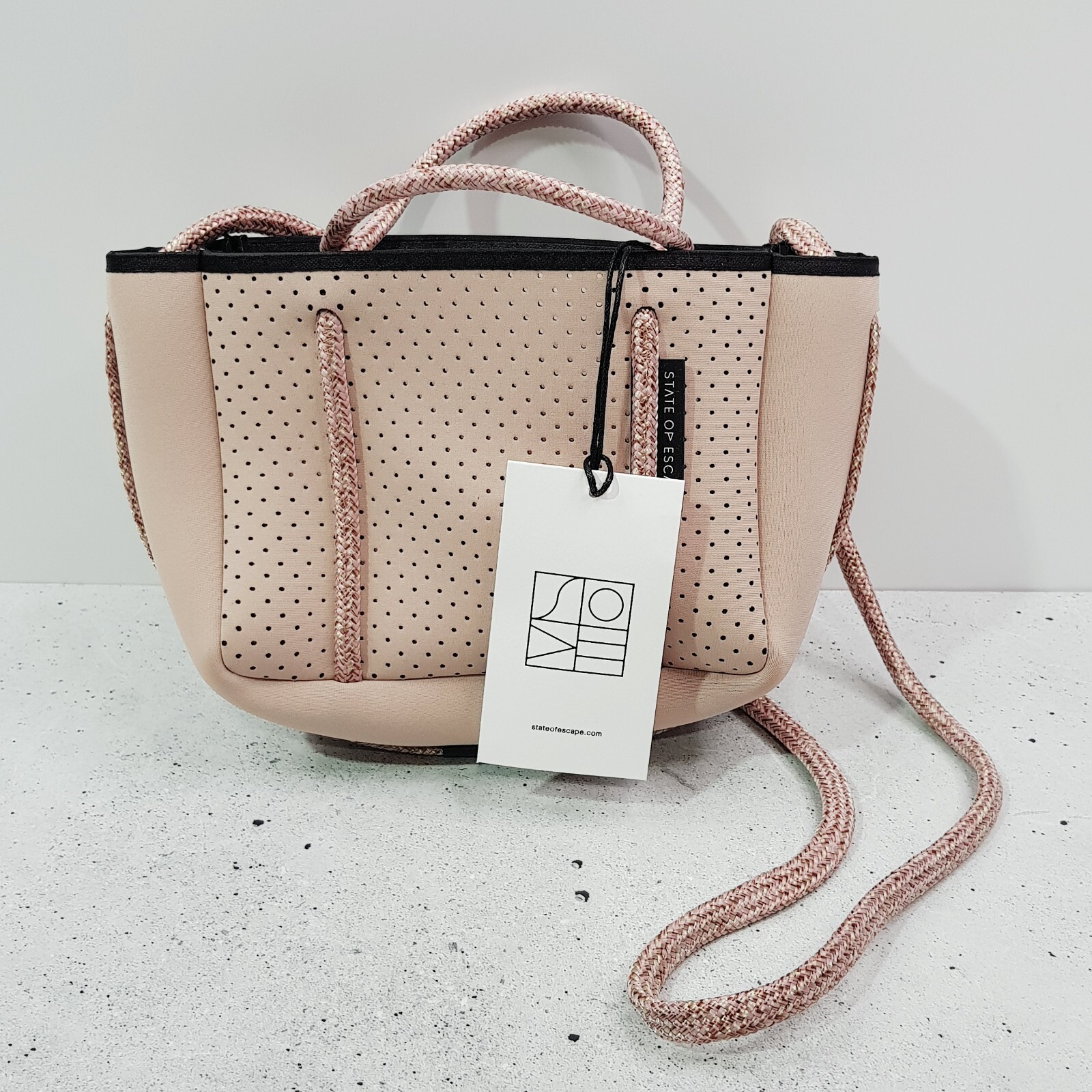 STATE OF ESCAPE Micro Blush Petite Tote Bag Handbag Limited Edition SOLD OUT