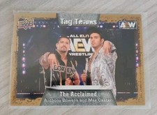 2022 Upper Deck AEW Gold #84 The Acclaimed Anthony Bowens/Max Caster Card 