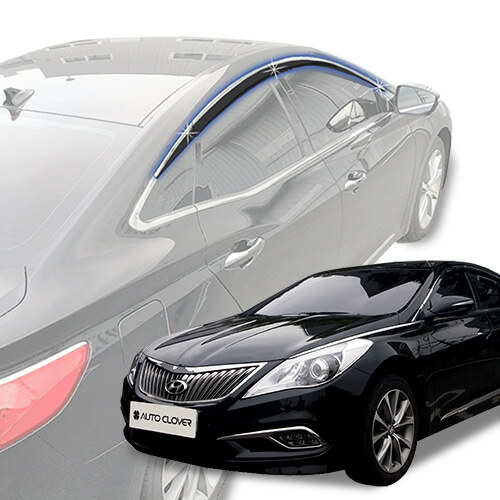 Chrome Edge Smoke Window Shade Rain Vent Visor for 2011 12 13 14 2015 Azera - Picture 4 of 5