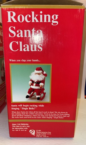 Holiday Time SANTA CLAUS MRS CLAUS Animated Musical Decor lot 2 CHRISTMAS W/Box - Picture 4 of 13