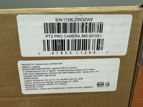 Logitech PTZ Pro Video Conferencing Camera HD 1080p w/ Remote 960-001021 - 第 2/3 張圖片