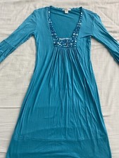 Urban Outfitters Rhinestone Chest Turquoise Dress Medium