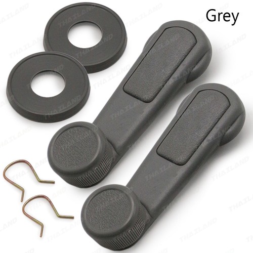 Pair Gray Windows Crank Handle For Mitsubishi Cyclone L200 Lancer 1986 2005 - Picture 3 of 8