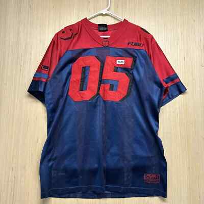 Vintage Fubu Jersey Adult Size Extra Large Red Short Sleeve Men's