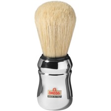 Large Shaving Brush OMEGA PROFESSIONAL 26mm / 65mm Boar Bristle CHROME HANDLE