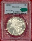 1880-S - MORGAN SILVER DOLLAR GRADED AN MS66 BY PCGS WITH CAC LABEL