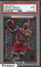 1995 Metal Scoring Magnets #4 Michael Jordan Chicago Bulls HOF PSA 9 MINT