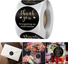 Thank You For Supporting My Small Business 1.5 Inch Self Adhesive 500 Label Roll