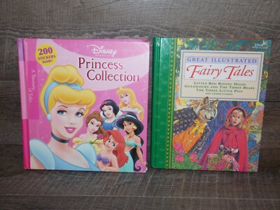 Disney Princess: A Treasury of Tales AND Great Illustrated Fairy Tales Lot of 2