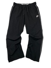 Nike Sportswear Womens Icon Large Black Wide Leg Pull On Silver Tag VTG