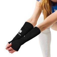 Volleyball Arm Sleeves, Girls, Passing Forearm Pads, Thumbhole, Youth, Pair