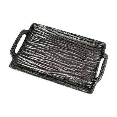 Textured Aluminum Serving and Display Tray Lightweight for Everyday Décor - Bild 1 von 4