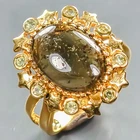 Handmade 6 ct+ Natural Tourmaline Ring 925 Sterling Silver Size 8.5 /R440780