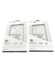 2PK - iPhone XR Tech21 Pure Clear Non-Slip Impact Case10ft Drop Protection