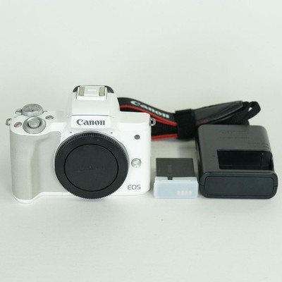 Canon EOS Kiss M Mirrorless Camera Body White EVF, Flip Screen, Silent Shutter