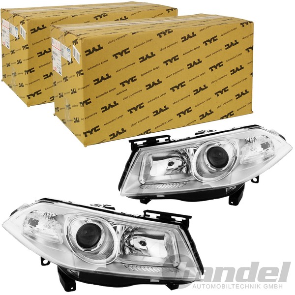 2X TYC H7/H1 Scheinwerfer Links+Rechts FüR Renault Megane II AB 06 Facelift-image