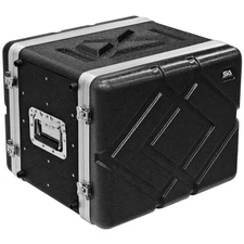 Seismic Audio - SALWR8M - Lightweight 8 Space Mid-Size ABS Rack Case - 8U PA DJ