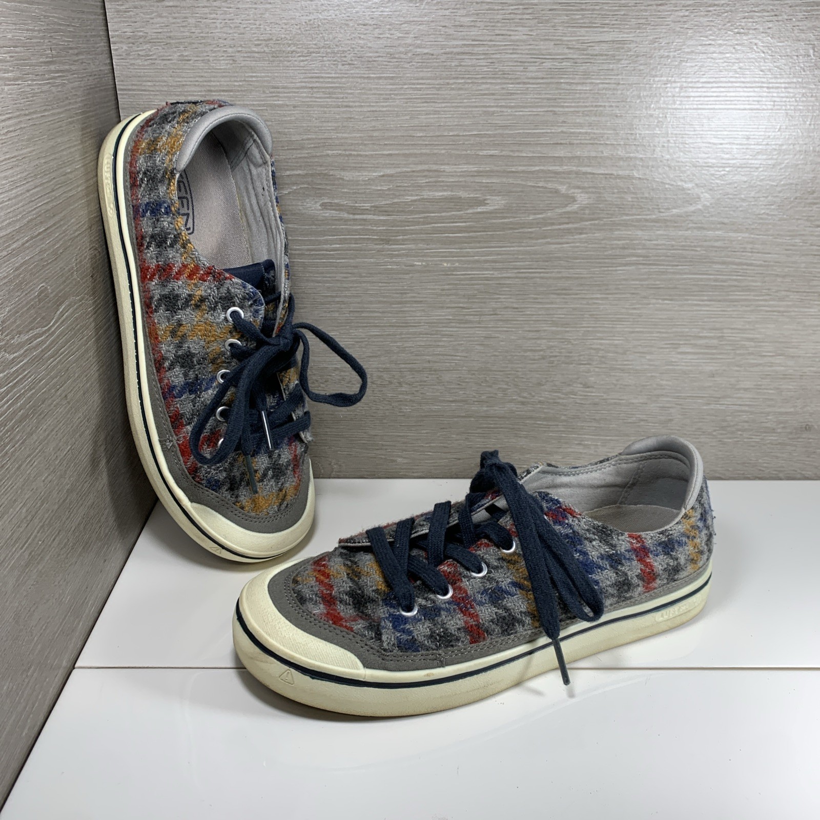 Scarpe Keen donna taglia 10 Elsa grigio multiplaid sneakers pile casual