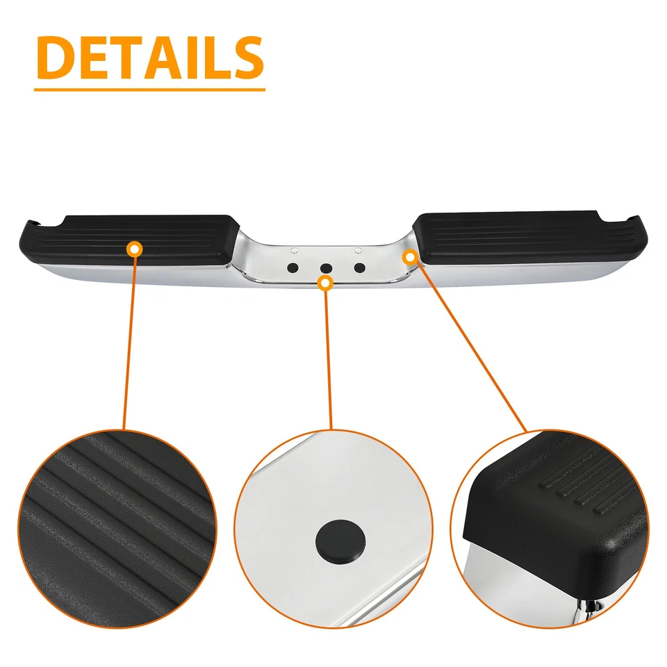 For 1994-2002 Dodge Ram 1500 2500 3500 Pickup Chrome Steel Rear Bumper Assembly Foto 3 de 4