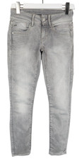 G-Star Lynn Mid Skinny Ankle Jeans Womens W26/L30 Grey New Stretch Zip Fly