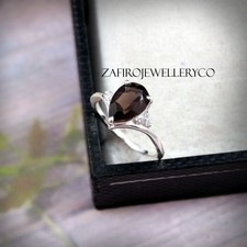 Natural Smoky Quartz, 925 Sterling Silver, Quartz Ring, Stunning Ring, Gifts Her