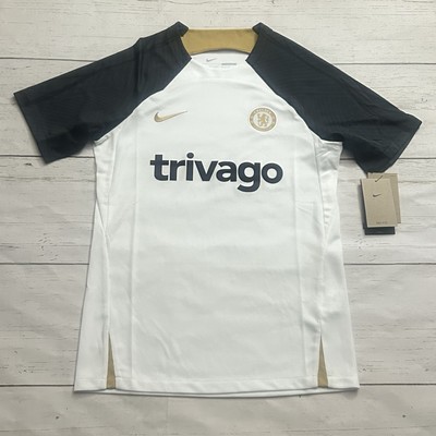 Nike Chelsea FC Strike White Soccer Jersey Size Medium Slim DX3014