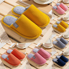 Women Men Winter Soft Fur House Slippers Non-slip Warm Indoor Floor Home Shoes