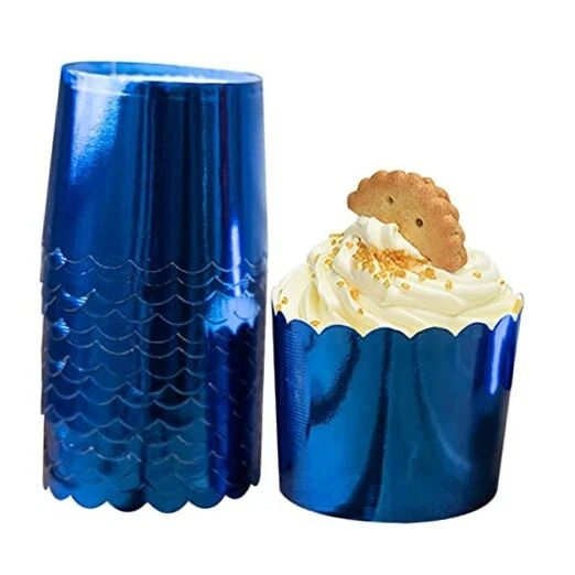 Baking Cups Cupcake Liners, 50pcs Paper Baking Cups Muffin Liners Blue