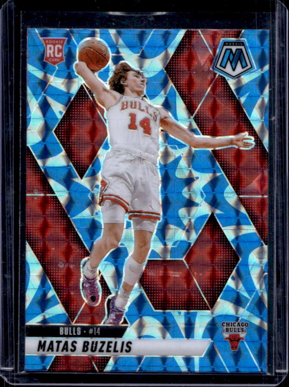 2024-25 Mosaic Matas Buzelis RC Reactive Blue Rookie #223 Bulls