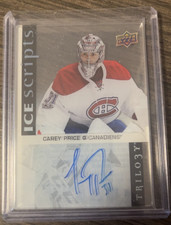 Carey Price 2017-18 UD Trilogy Ice Scripts Autograph Montreal Canadiens