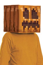 Brand New Minecraft Jack O'Lantern Block Head Mask