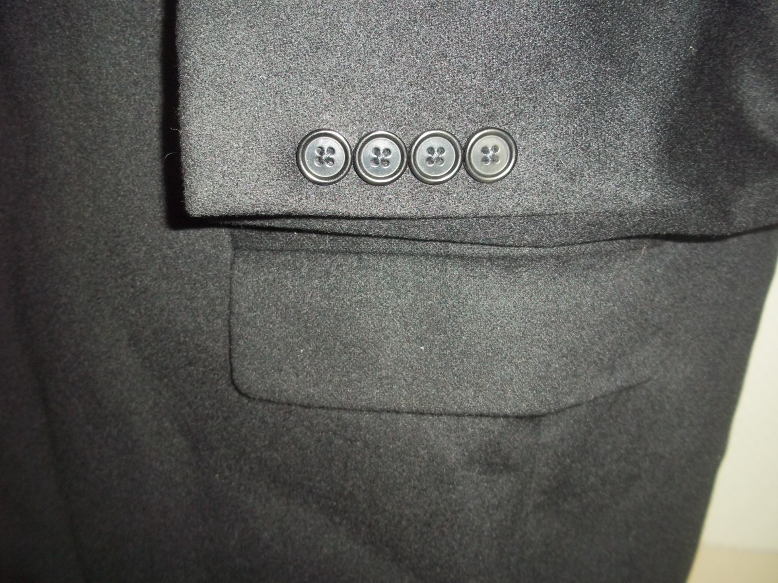 ( Brooks Brothers solid black 2Button flannel pur… - image 6