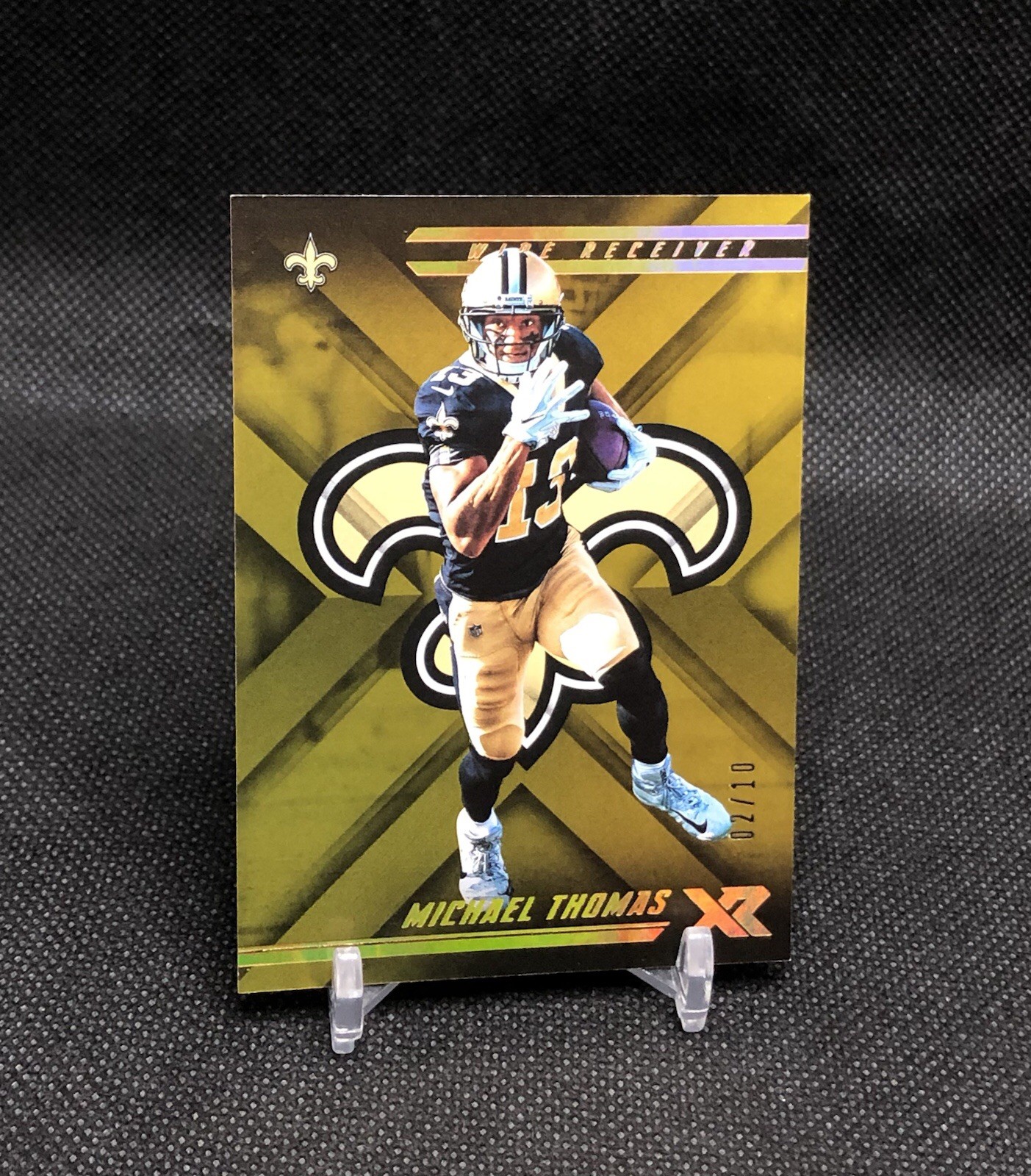 2018 Panini Xr Michael Thomas /10 GOLD SAINTS COLOR MATCH SSP No. 82 WHO DAT ⚜️