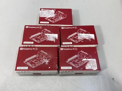 (Lot of 5) Raspberry Pi 5 Model B 4GB Ram Quad-Core ARM Dual HDMI